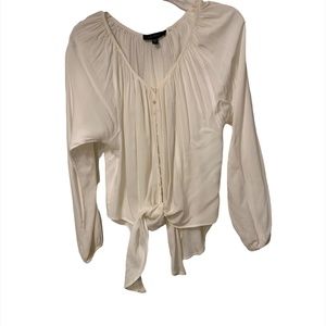 Karen Kane White Top Tie in Front